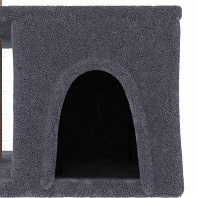 VidaXL Kattenmeubel met sisal krabpalen 48 cm donkergrijs