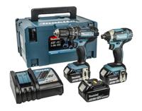 Makita DLX2131JX1 Accu Combiset 2-delig (DHP482 + DTD152) 18V 3.0Ah in Mbox - thumbnail