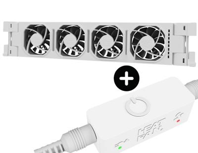 Heatfan 4 - radiatorventilator solo - wit + touch sensor