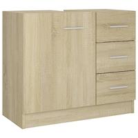 VidaXL Wastafelkast 63x30x54 cm bewerkt hout sonoma eikenkleurig - thumbnail