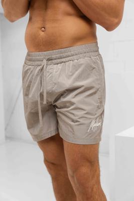 Malelions Crinkle Nylon Zwembroek Heren Lichtbruin - Maat XS - Kleur: Taupe | Soccerfanshop