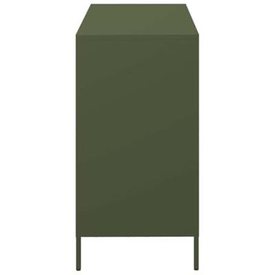 Dressoir 101,5x39x73,5 cm koudgewalst staal olijfgroen