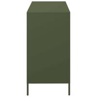 Dressoir 101,5x39x73,5 cm koudgewalst staal olijfgroen - thumbnail