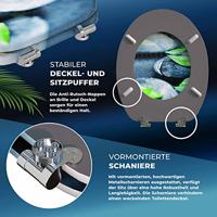 Toiletzitting Steen en gebladerte met soft close mechanisme - thumbnail