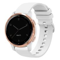 Garmin Venu 3s / Vivoactive 4s / Venu 2s / Vivomove 3s / Forerunner 255s - Soft siliconen bandje - Wit - thumbnail