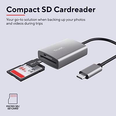 Trust Dalyx Snelle USB-kaartlezer van aluminium - thumbnail