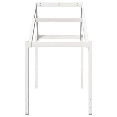 Kinderbedhuisje 213x95,5x144,5 cm massief grenenhout wit