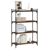 Boekenkast 4-laags 80x30x120 cm bewerkt hout bruineikenkleurig - thumbnail