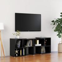 Tv-meubel 104x30x52 cm spaanplaat hoogglans zwart - thumbnail