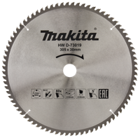 Makita Accessoires Afkortzaagblad Aluminium | Standaard, 305x30x2,8 80T 5g - D-73019 D-73019 - thumbnail