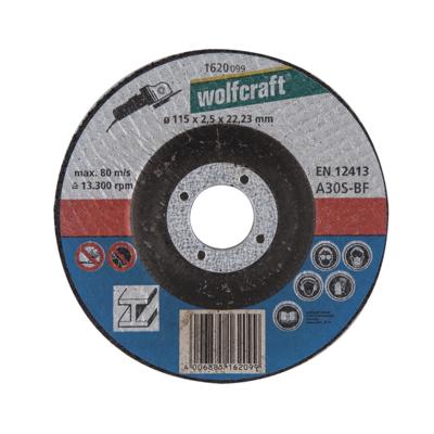 Wolfcraft Doorslijpschijf | Ø125 x 2,5 x 22,23 | 5 stuks - 1622300 Wolfcraft Doorslijpschijf | Ø125 x 2,5 x 22,23 | 5 stuks - 1622300