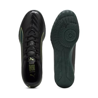 PUMA Ultra 6 Play Zaalvoetbalschoenen (IN) Zwart Donkergroen Lichtgroen