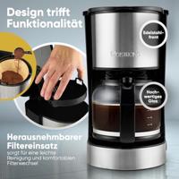 Clatronic KA 3808 Koffiezetapparaat RVS Capaciteit koppen: 12 Warmhoudfunctie, Glazen kan - thumbnail