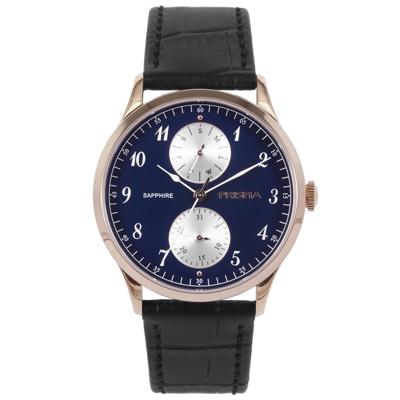 Prisma Herenhorloge rosé-goudkleurig saffierglas P.1903