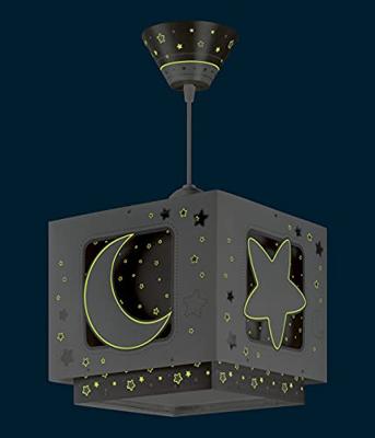 Dalber hanglamp Moonlight glow in the dark 24 cm 60W grijs