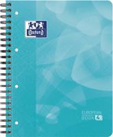 Oxford School Projectbook spiraalschrift, ft A4+, 4-gaats, gelijnd, aqua blauw - thumbnail