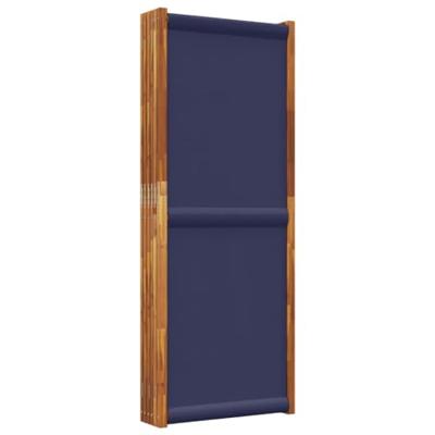 Kamerscherm met 6 panelen 420x180 cm donkerblauw