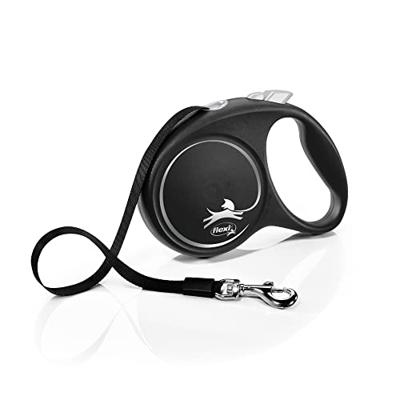 Flexi Black Design L 5 m Geel Hond Intrekbare riem