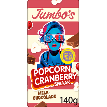 Jumbo&apos;s Melkchocolade Popcorn Cranberry Limited Edition 140 g