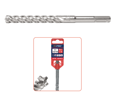 Rotec Hamerboor | SDS+ Quattro-X | ø25,0x950/1000 - 202.2505