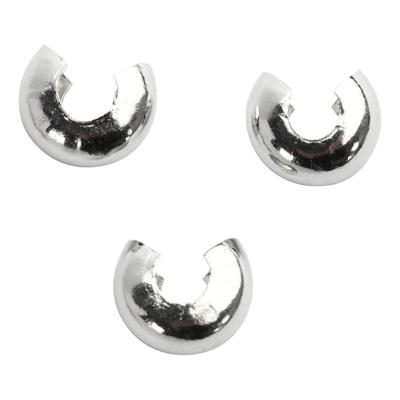 Creativ Company Metalen hoes, d 5 mm, verzilverd, 50 stuk/ 1 doos