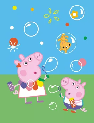 Peppa Pig Coral fleece deken bellenblazen - 130 x 170 cm