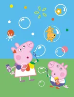 Peppa Pig Coral fleece deken bellenblazen - 130 x 170 cm - thumbnail