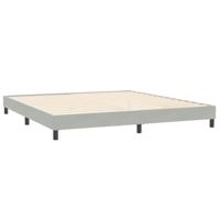 Boxspring met matras fluweel lichtgrijs 180x220 cm - thumbnail