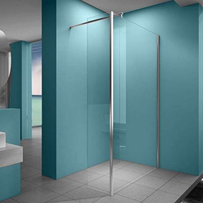 Xellanz Eco zijwand met hoekprofiel 300x2000x8 mm nano helder glas/chroom