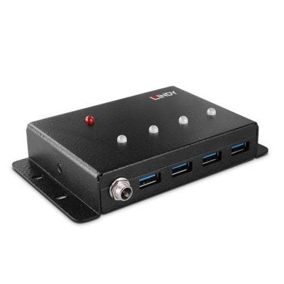 LINDY 443492 USB 3.2 Gen 1-hub 4 poorten Zwart