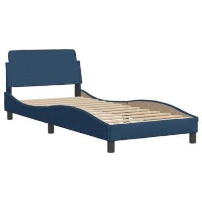Bedframe met hoofdeinde "Dover" 90x190 cm stof blauw