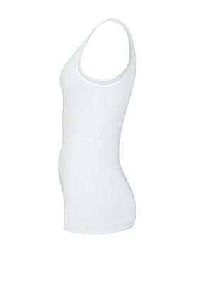Dames hemd Luxury - brede bandjes - Wit vrouwen singlet