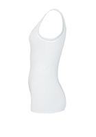 Dames hemd Luxury - brede bandjes - Wit vrouwen singlet - thumbnail