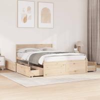 Bedframe zonder matras massief grenenhout 140x190 cm - thumbnail