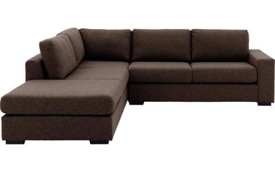 Goossens Hoekbank Lucca Met Ligelement bruin, stof, 2,5-zits, stijlvol landelijk met ligelement links Goossens Hoekbank Lucca Met Ligelement bruin, stof, 2,5-zits, stijlvol landelijk met ligelement links