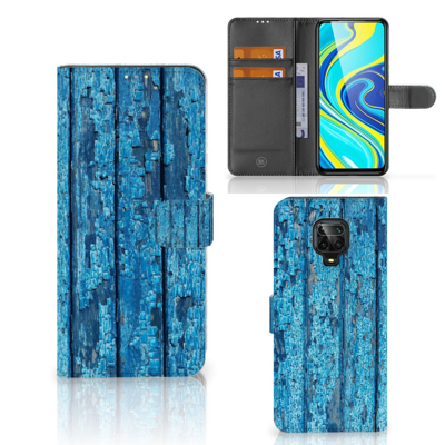 Xiaomi Redmi Note 9 Pro | Note 9S | Book Style Case | Wood Blue