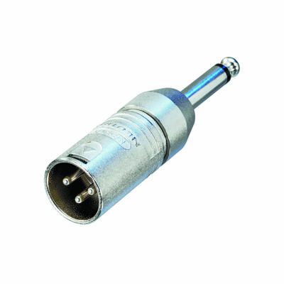 Neutrik NA2MP XLR male naar Jack mono adapter