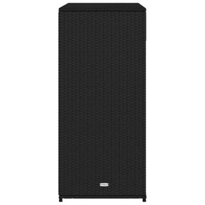 Tuinkast 105x55x113 cm poly rattan zwart