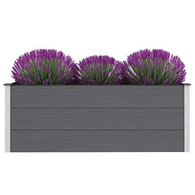 VidaXL Plantenbak verhoogd 150x50x54 cm hkc grijs VidaXL Plantenbak verhoogd 150x50x54 cm hkc grijs