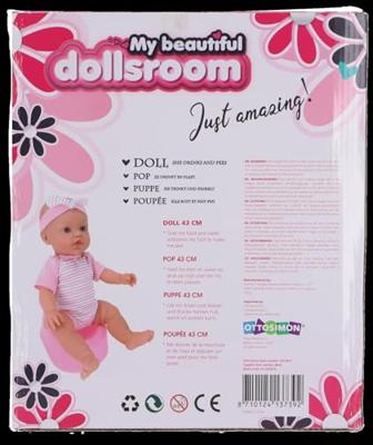 My Beautiful Dollsroom Pop 43Cm Drink en Plas met 9 Accessoires My Beautiful Dollsroom Pop 43Cm Drink en Plas met 9 Accessoires