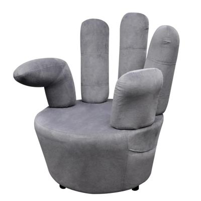 VidaXL Stoel handvormig fluweel grijs VidaXL Stoel handvormig fluweel grijs