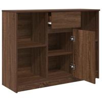 Dressoir met lade 101x35x76 cm spaanplaat bruin eikenkleurig - thumbnail