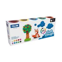 Plasticine Spel Milan Soft dough 913510B Geel Blauw Multicolour 85 g Plantaardig (10 Stuks) - thumbnail