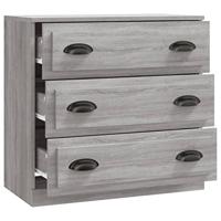 Dressoir 70x35,5x67,5 cm bewerkt hout grijs sonoma eikenkleurig - thumbnail