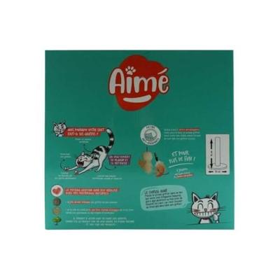 Aime krabpaal voor katten, incl. 2 veerspeelgoed, afmetingen: 48 x 30 cm