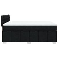 Boxspring met matras stof zwart 160x200 cm - thumbnail