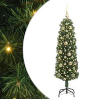 VidaXL Kunstkerstboom groen 120 cm pvc en staal en kunststof - thumbnail