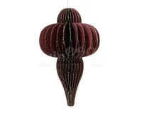 Kerstornament Papieren Pegel 20cm Maroon - thumbnail