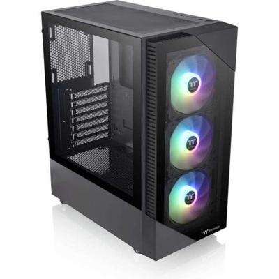 Mid Tower PC-behuizing zonder voeding - THERMALTAKE View 200 TG ARGB (zwart) - ATX/Micro ATX - 3x120mm A-RGB - USB 3.0/2.0 - Gehard glas