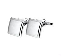 TFT Manchetknopen Poli/mat Zilver Gerhodineerd Mat Glanzend 16,5 mm x 16,5 mm - thumbnail